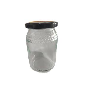 Quality New Glass Honey Jar 380ml For Honey Packaging With Metal Lid wholesale