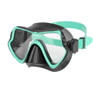 Quality Tempered Glass Silicone Snorkeling Goggles Diving Mask Wide View For Underwater wholesale