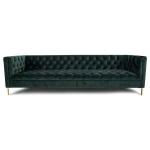 Hunter Marble Green Velvet Sofa Set Hotel Lobby Sofa ODM