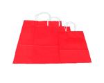 Food 15 Color Kraft Paper Bags With Handles Environmental Friendly Material