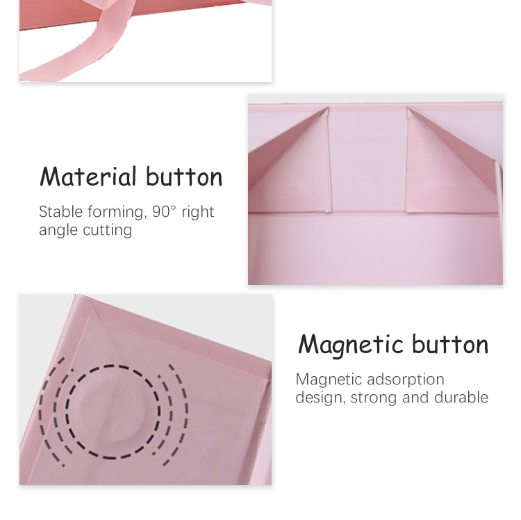 Foldable Magnetic 1200g 2mm Cardboard Luxury Gift Boxes Wedding Favor
