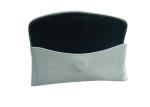 Light BLue Envelope Leather Sunglasses Pouch OEM Logo Eyeglasses Case