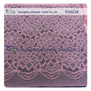 Quality Fancy Pink Scallop Nylon Wedding Lace Fabric ±140CM Width For Summer Clothes wholesale