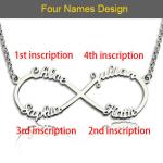15.7in Infinity Custom Silver Necklaces