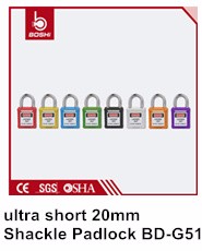Anti-Rust Corrosion Safety Laminated LOTO Padlock for Lockout Tagout Metal steel sheets with metal shackle