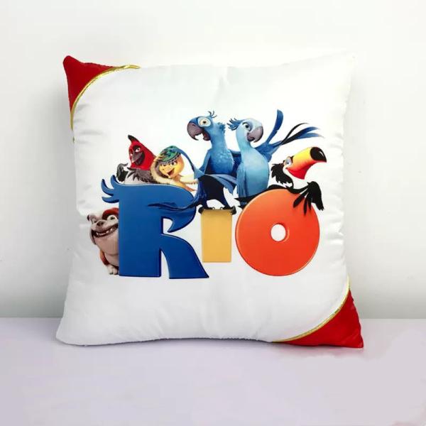 Colored Angle Golden Edge Blank Sublimation Polyester Pillow Case For Photos