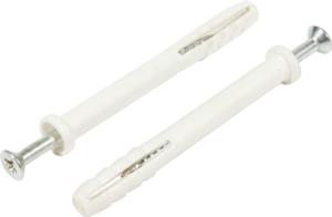 Quality White Galvanized Flat Head Self Tapping Screws Nylon Anchor Screw For Cabinet wholesale