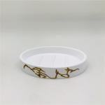 Golden Foil Hand Painted Polyresin Bathroom Accessories Set In white Sand