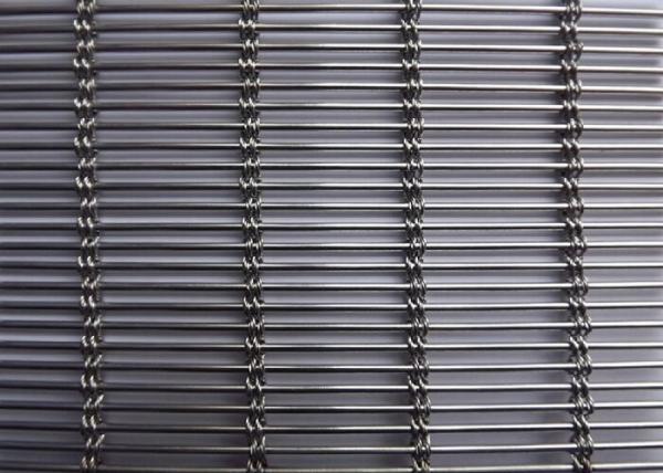 Flexible Black Decorative Architectural Woven Wire Mesh For Curtains