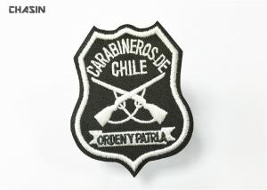 Quality Green Twill Military Embroidered Patches With Merrowed Border , Stitch Border wholesale