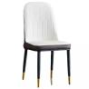 Buy cheap Metal Steel Frame Thick Cushion Nordic PU Dining Chair Easily Assemble from wholesalers