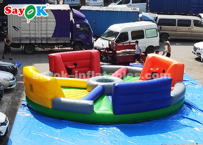 Giant Inflatable Games 8*8m Chow Down Inflatable Hungry Hippos Game For Kids And Adults Playing
