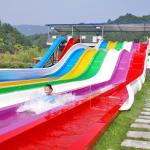 Customized Lanes Rainbow Water Slide Aqua Park Equipment Anti UV