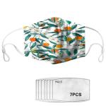 Flower Pattern Anti Pollution Printed Face Mask Washable