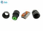 2 3 Pins 2 Channel 250V 24A Waterproof Cable Connectors M25 Quick Wiring