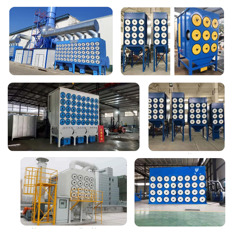 3500*2080*4600 mm Industrial Dust Collector for Concrete Dust 160 Filter Bags Included