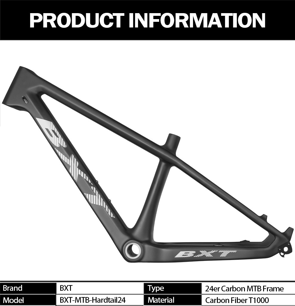 Kids Sports MTB Bicycle Frame Full Carbon Fiber 24er Mountain Bike Frames
