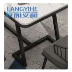 140cm Slate Dining Room Table Modern Italy Minimalist Luxury Metal