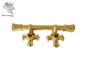Quality Golden Cross Coffin Swing Handle Accessories PP Plastic Ornamental H9008 wholesale