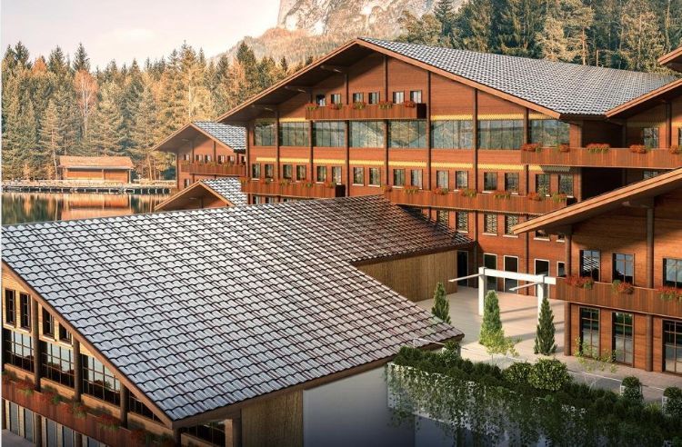 Solar Curved Roof Tile Hantile 28W 50W 32W Thin Film Solar Roof Tiles Power Generates Energy System BIPV Solar Roof Tiles