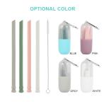 FDA Silicone Kitchen Product Collapsible Silicone Drinking Straw