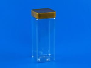 Quality Colorful Cover Square Plastic Jars Environmentally Friendly 65 * 65 * 158MM wholesale