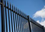 Pre - Galvanized Iron Spear Top Fencing Black Metal Fence Panels