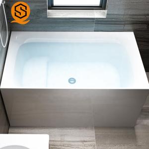 Quality Acrylic Solid Stone Freestanding Tub Seamless Joint White Matte 170CM wholesale
