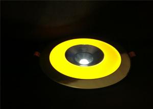 Quality Recessed COB Led Downlight 18W Round Golden Edge Living Room White Yellow wholesale