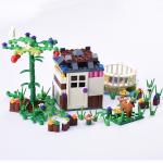 161pcs city accessories construction house building block compatible with