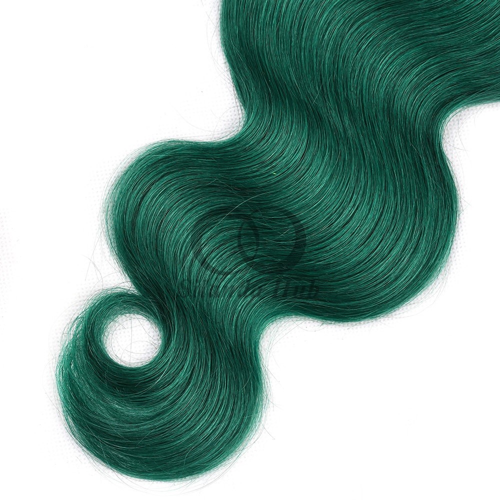 #T1B/Green Body Wave Remy Human Hair Bundles Sew In Weave Bundles Brazilian Bundle Deals