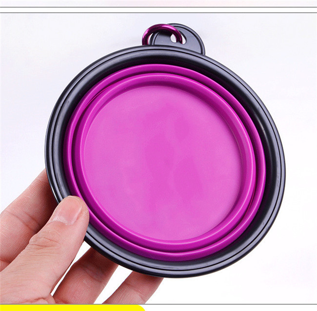 Portable 80g Pet Feeder Bowl 13cm Collapsible Water Bowl