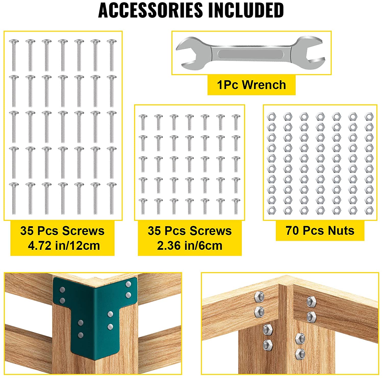 Sturdy Steel Angle Brackets for Building Your Shop Table Workbench Corner Bracket Kit