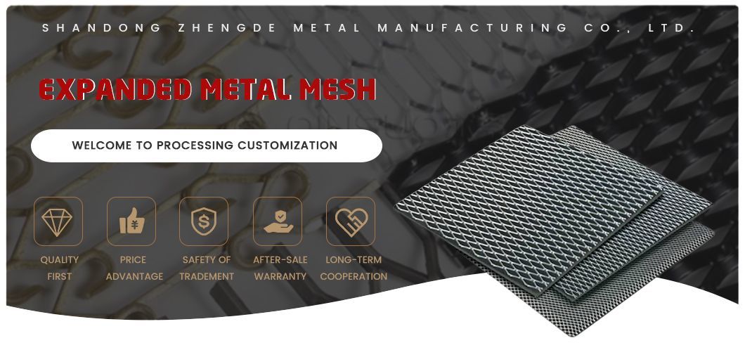 Customized Size 304 201 310 316 Metal Expanded Metal Mesh Aluminum Stainless Steel Wire Mesh Expanded Mesh Metal for Wall Facade
