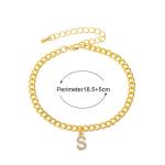 Personalized 18K Gold Plated Fashion Brass Cuban Link Chain Tennis Bracelet for