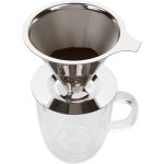 304 Stainless Steel Mesh Coffee Filter Pour Over Tap 89mm Silver