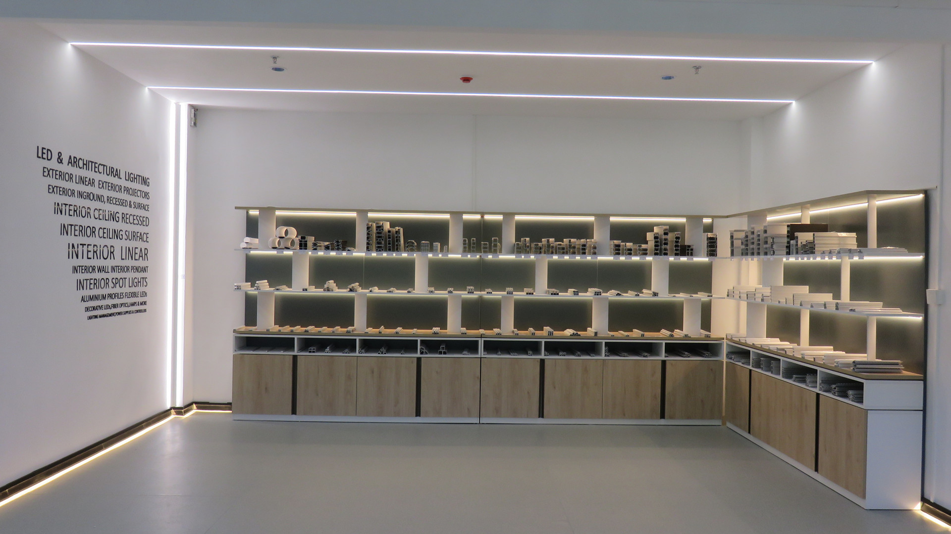 LED Light Strips Aluminium Alloy ProfileChannel With PC PMMA Cover Recessed Drywall Plaster Gypsum