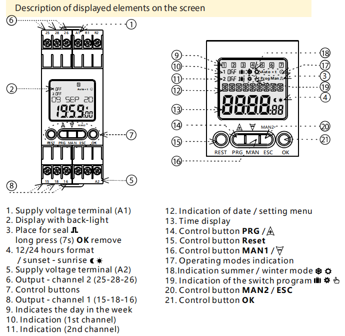 DT9-140 Digital LCD Programmable ASTRO Switch AC/DC12V-240V AC 230V 50-60Hz