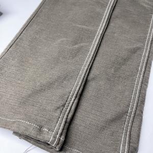Quality OEM Brown Coloured Stretch RFD Denim Fabric Material wholesale