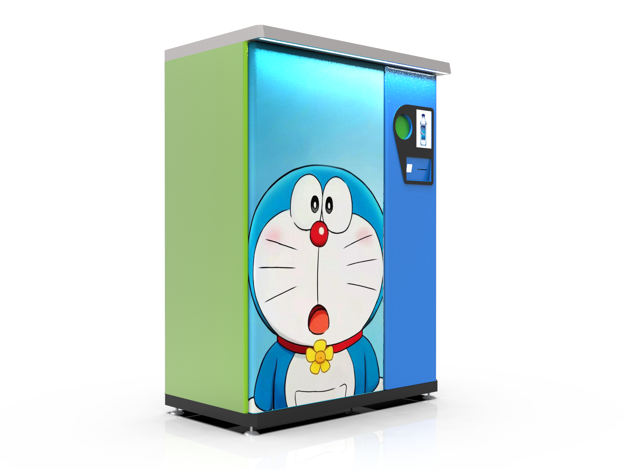 Outdoor Circle RVM 737 RVM Recycling Machines LCD Screen Display