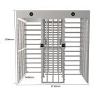 SUS304 Stainless Steel Access Control Turnstiles Full Height Gate