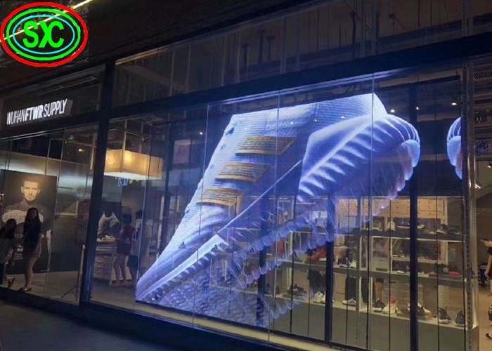P2.5 P2.6 P3.91 Transparent LED Screen High Brightness Outdoor Window Glass LED Screen Display
