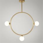 Post-modern Iron Glass Geometry Chandelier Living Room Rhombus Triangle