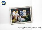 House Wall Printing 3D Lenticular Pictures Cute Cat / Panda Animal Flip Image