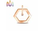 32X33mm Hexagonal Hollowed Out Diamond Valentine DIY Jewelry Charms
