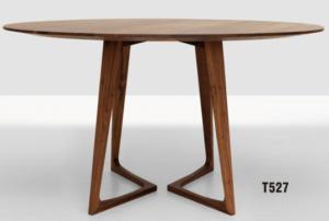 Quality America mid century style solid wood round dining table furniture wholesale