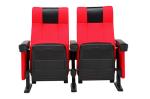 PP Backrest Movie Theatre Chairs Powder Coating Treatment