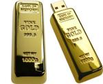 Metal Thumbdrive Gold Bar 8GB 16GB with Logo Printed