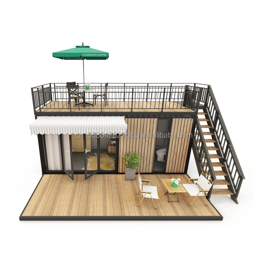 Wall 50/75/100mm Wave Sandwich Panel Detachable Container Customized 20ft Pop-Up Coffee Shop for Fast and Convenient Stall