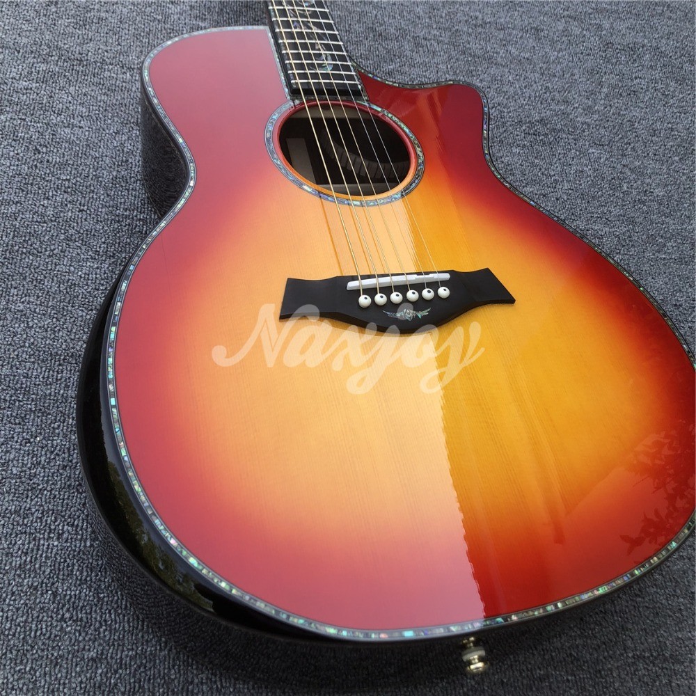 2019 NEW Sunbrust SP14s Acoustic Guitar with fingerboard ebony rosewood back side